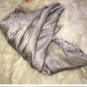 Greige Louis Vuitton Monogram Shawl